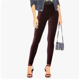 Free People Here We Go Leggings Velveteen Leggings Size S  Raspberry Color